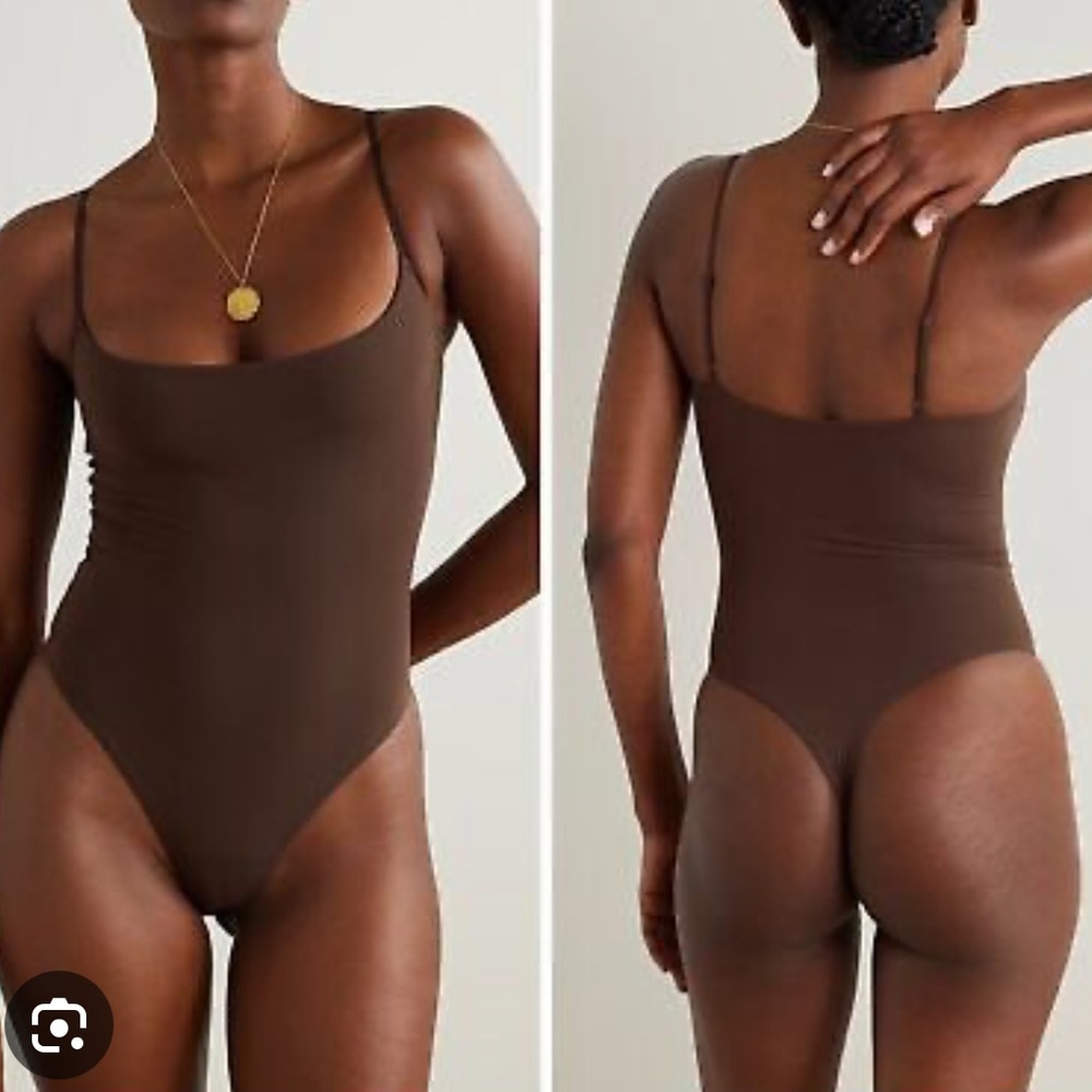 SKIMS Fits Everybody Cami Thong Bodysuit - Cocoa Sz Large NWT